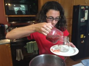 Jessica learns to make Strawberry jam. 