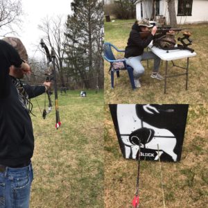 bow and gun hunting sighting