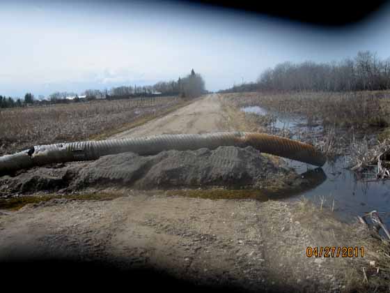 culverts washed out and roads closed